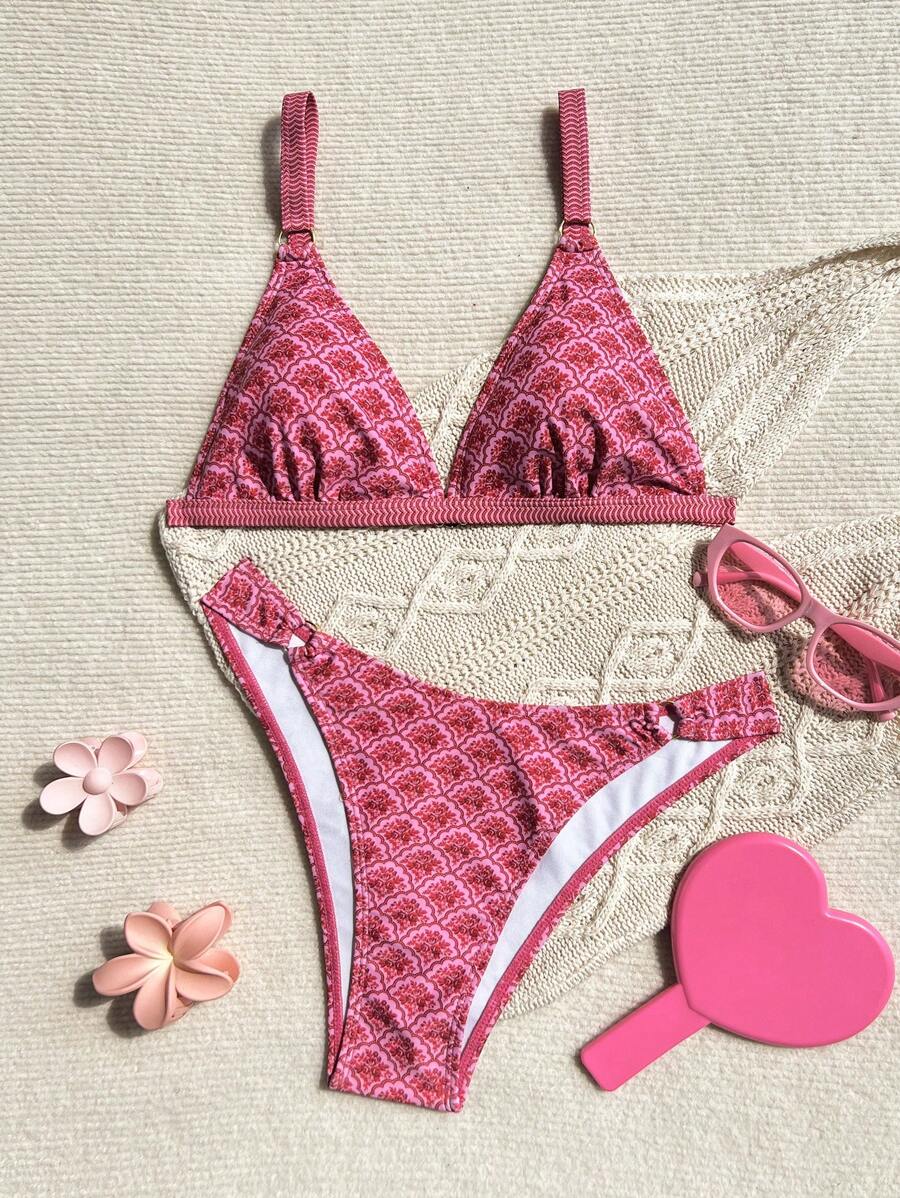 Pink Print Bikini