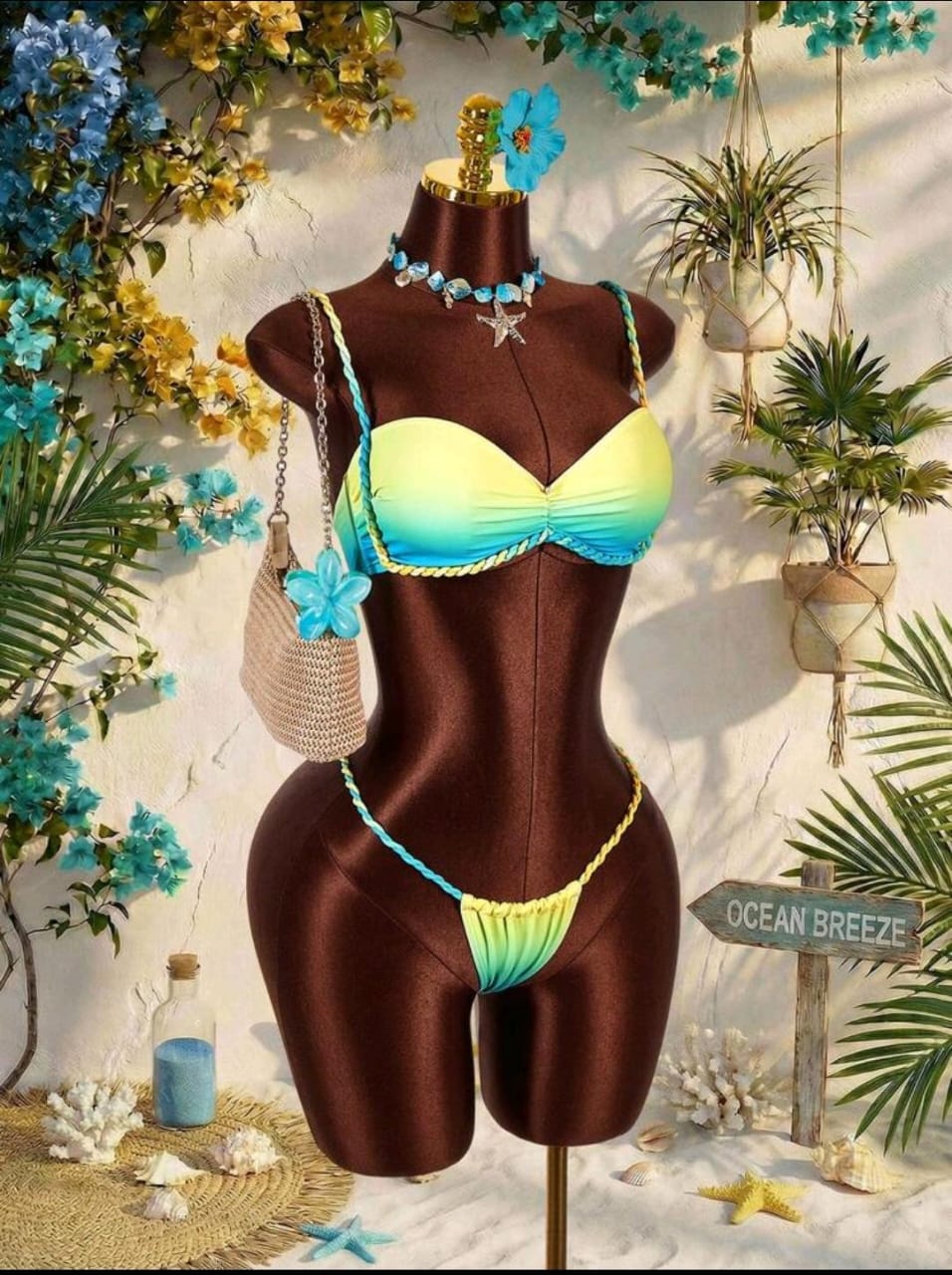 Brown jumpsuit Talla L REF 16 Bikini 2piezas